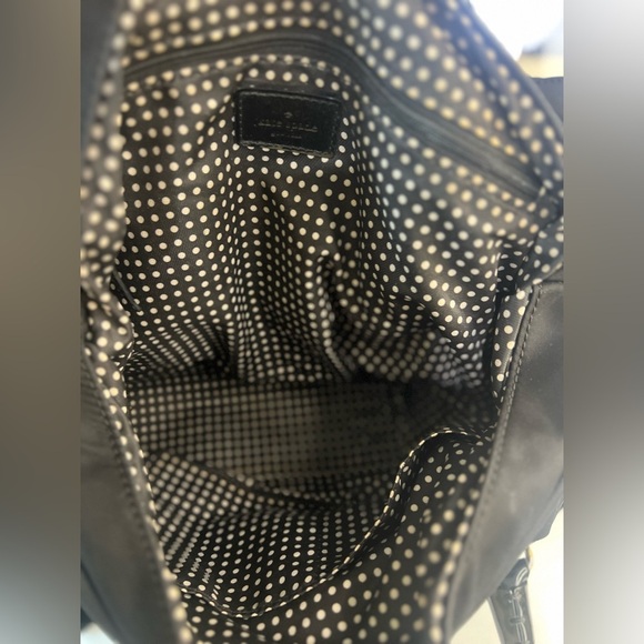 Kate Spade New York Black Nylon Carmen Shoulder Crossbody Foldover Satchel Bag - Picture 5 of 11